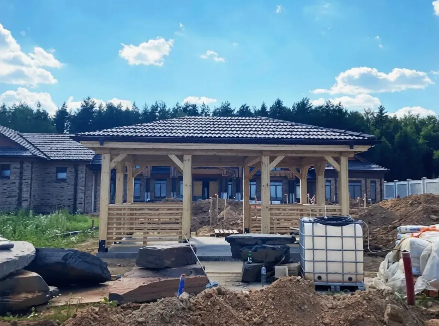 Открытая летняя беседка «Контур» — летняя беседка, 4,0 × 6,0 м, 24 м²