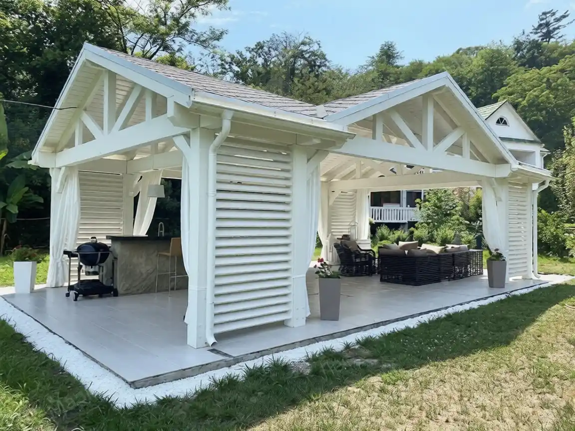 Летняя беседка «Простор» 10×6 — летняя беседка, 10,0 × 6,0 м, 60 м²