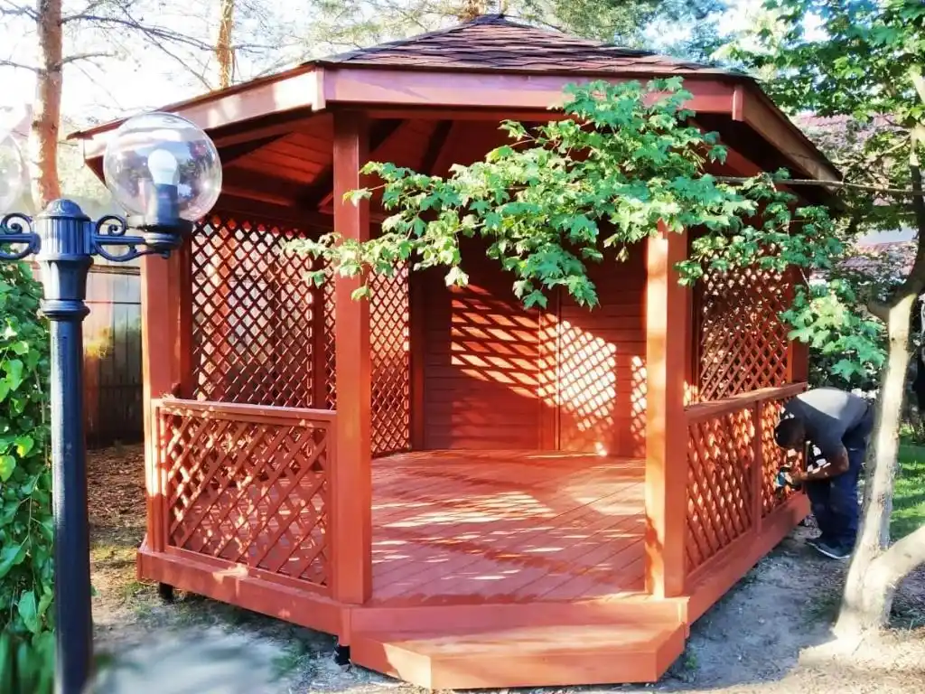 Летняя беседка «Роща» 3×3 — летняя беседка, 3,0 × 3,0 м, 9 м²